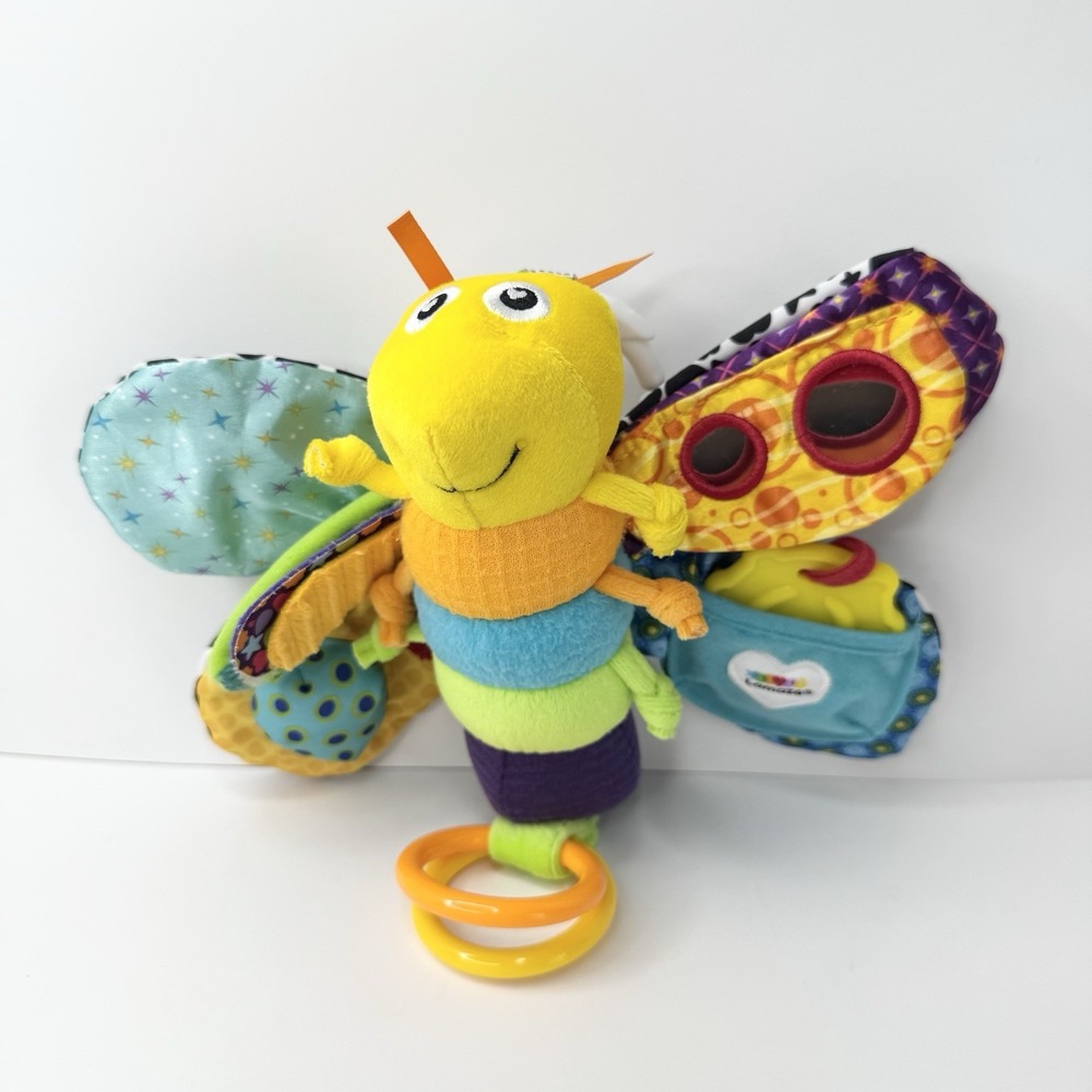 Lamaze Clip & Go Freddie the Firefly Plush Crinkle Squeak Teether Baby Toy